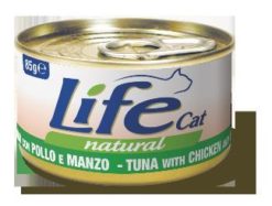 LIFECAT LATTINA GR. 85 TONNO/POLLO/MANZO