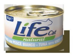 LIFECAT LATTINA GR. 85 TONNO CON PESCE BIANCO