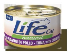 LIFECAT LATTINA GR. 85 TONNO CON FEGATINI DI POLLO