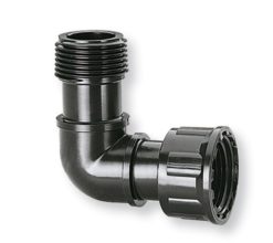 RACCORDO GOMITO 90  1 FEM. X 1 MS RAINJET