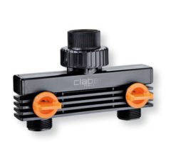PRESA A DUE VIE 3/4" M. BL.