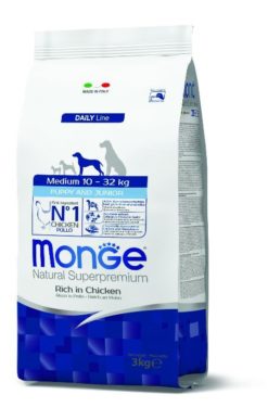 MONGE CANE PUPPY & JR MEDIUM KG. 3 POLLO