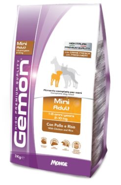 GEMON KG. 3 MINI ADULT POLLO E RISO