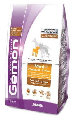 GEMON KG. 3 MINI PUPPY JUNIOR POLLO E RISO