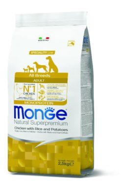 MONGE CANE ADULT ALL BREEDS KG. 2,5 POLLO RISO