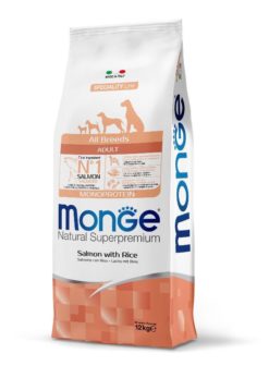 MONGE CANE ALL BREEDS ADULT KG. 12 SALMONE/RISO