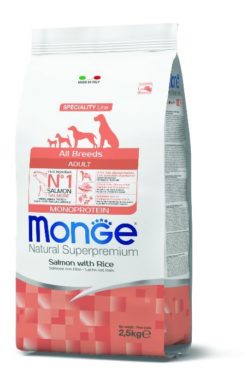 MONGE CANE ADULT ALL BREEDS KG. 2,5 SALMONE RISO