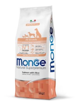MONGE CANE ALL BREEDS PUPPY KG. 12 SALMONE/RISO