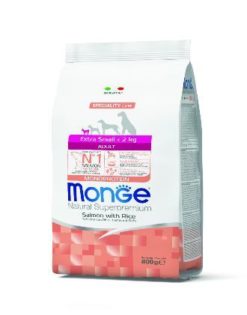 MONGE CANE ADULT EXTRASMALL GR. 800 SALMONE RISO
