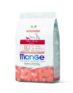 MONGE CANE ADULT MINI GR. 800 SALMONE E RISO
