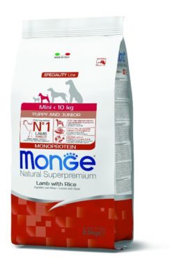 MONGE CANE PUPPY MINI KG. 2,5 AGNELLO RISO