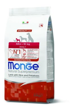 MONGE CANE ADULT MINI KG. 2,5 AGNELLO RISO PATATE