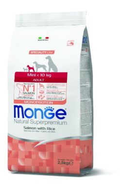 MONGE CANE ADULT MINI KG. 2,5 SALMONE RISO
