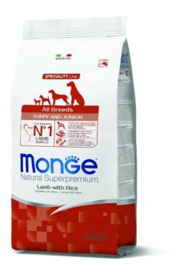 MONGE CANE PUPPY ALL BREEDS KG. 2,5 AGNELLO RISO