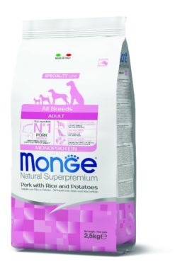 MONGE CANE ADULT ALL BREEDS KG. 2,5 MAIALE RISO