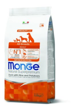 MONGE CANE ADULT ALL BREEDS KG. 2,5 ANATRA RISO