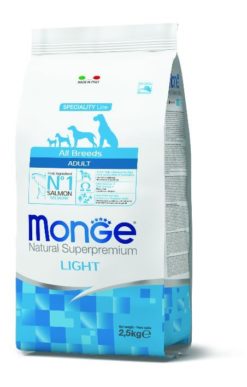 MONGE CANE ADULT ALL BREEDS LIGHT KG. 2,5 SALMONE