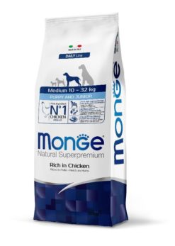 MONGE CANE PUPPY & JR MEDIUM KG. 12 POLLO