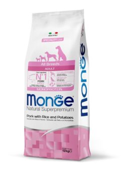 MONGE CANE ALL BREEDS ADULT KG. 12 MAIALE RISO
