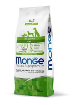 MONGE CANE ALL BREEDS ADULT KG. 12 CONIGLIO