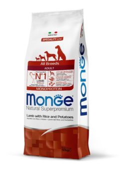 MONGE CANE ALL BREEDS ADULT KG. 12 AGNELLO