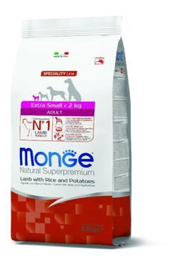 MONGE CANE EXTRASMALL KG. 2,5 AGNELLO RISO PATATE