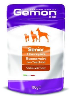 GEMON DOG BUSTA GR. 100 SENIOR TACCHINO