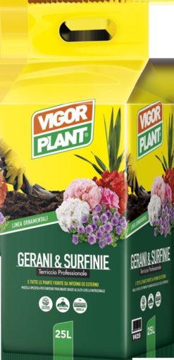 TERRA PER GERANI E SURFINIE 25LT Vigorplant