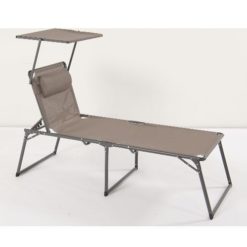 LETTINO DA SPIAGGIA PIEGHEVOLE 193X66X48CM TORTORA