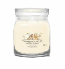 YANKEE CANDLE SIGN SOFT WOOL & AMBER GIARA MD